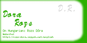 dora rozs business card