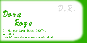 dora rozs business card